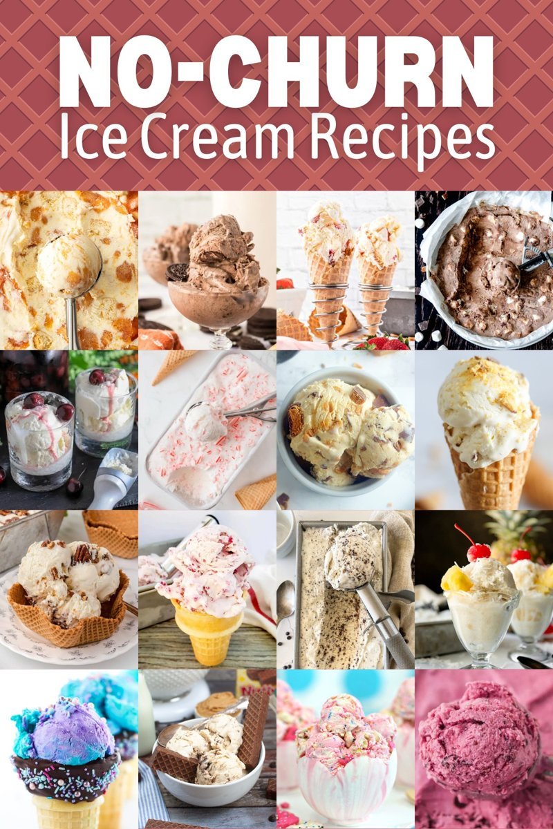 No churn vanilla ice cream ready for the freezer